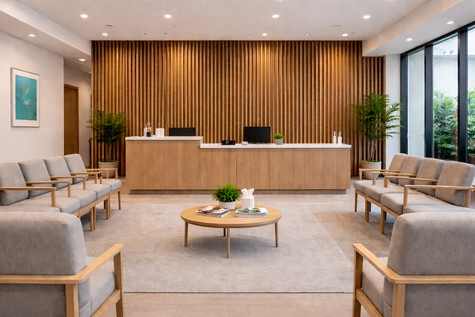 wood slat minute clinic