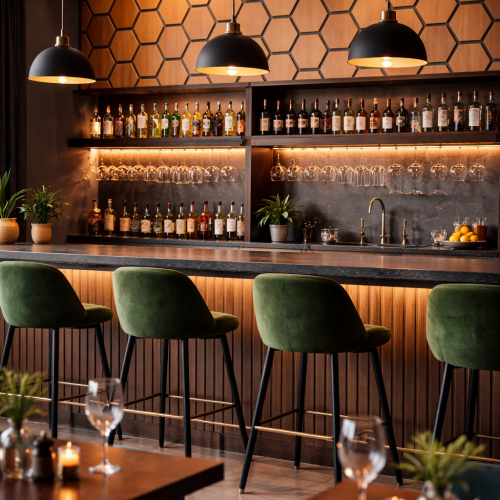 Hexagon Panels in bar